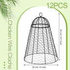 garden chicken wire cloche, 12" w x 15.7", close-up detail