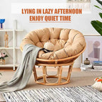 Beautiful Comfortable Round Sessel Cushion Polyrattan Chair Pillow for 100cm Swivel Chairs 60x60cm 10 12cm Thickness Perfect for Indoor & Outdoor Use Durable & Stylish