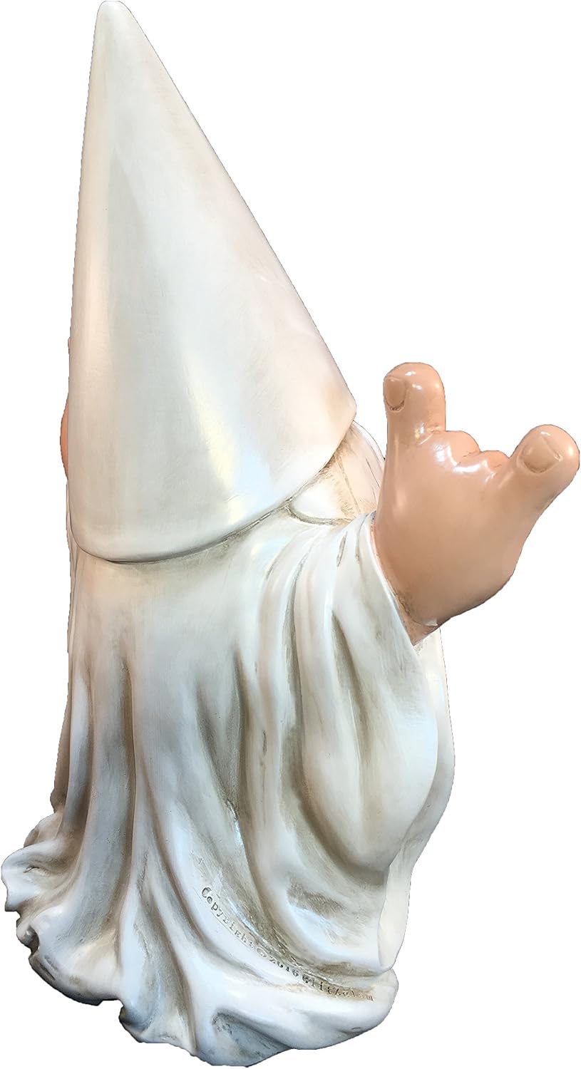 GlitZGlam Rocker Gnome 'George' This Gnome Will Rock Your Fairy Garden and Garden Gnomes 10 Inches Tall