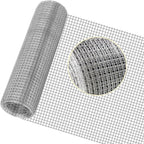 Hardware Cloth 1/4 inch 12" x 10 ft, Galvanized 23 Gauge Wire Mesh | Welded Wire Fence Roll For Chicken Coop Wire, Rabbit Cage Wire, Poultry and Animal Cage Netting Screen