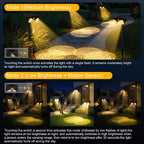 Solar Lights Outdoor Waterproof, Dual Heads Adjustable Solar Spot Lights Outdoor, 2-in-1 Motion Sensor Solar Powered Spotlight Landscape Lighting for Garden, Yard, Pathway- 2 Pack (Warm Light)