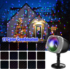 Christmas Snowfall Projector Lights Outdoor,15 Colors Holiday Rotating Falling Snow Projector with Remote Control,Waterproof Landscape Lights for Home Yard Garden Halloween Christmas Decor