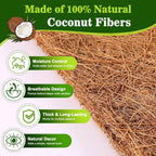 REMIAWY Hanging Baskets Coco Liners, 4 Pack 14 Inch Natural Coconut Fiber Liner Replacement for Planters, Round Hanging Basket Inserts for Flowers Vegetables Herbs, Garden Pots Indoor Outdoor