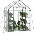 giantex walk-in greenhouse, gardening plant tent with roll-up, main product view