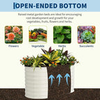 Garvee 2 Pack Galvanized Raised Garden Beds - 4x2x2ft Planter Box for Vegetables, Flowers, Rust-Resistant Garden Box, Easy Assembly Raised Beds, Durable Planters for Outdoor Plants, Beige