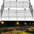 garden fence animal barrier with lights, 5 panels, main product view
