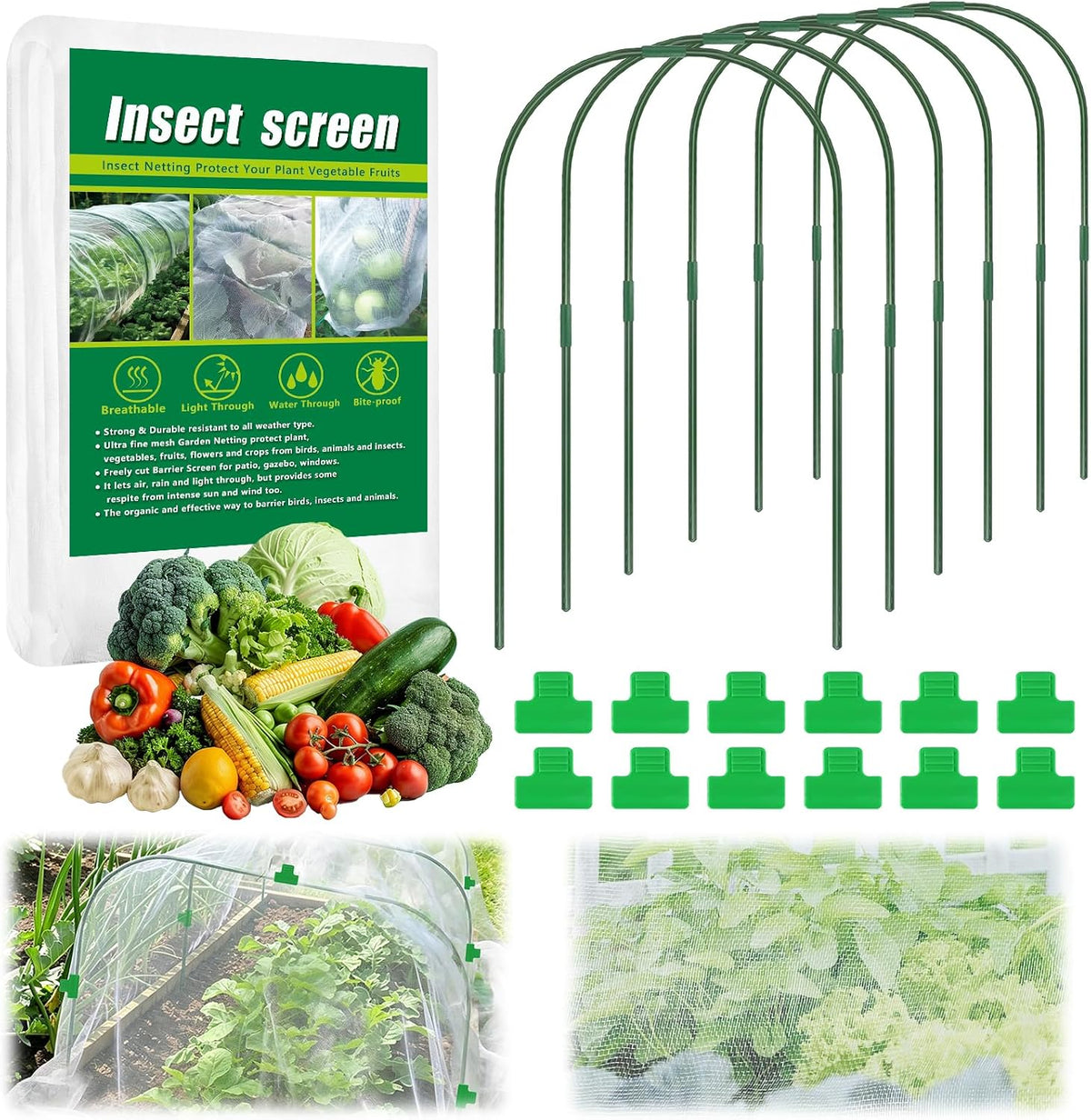 33 ft garden mesh netting kit pest barrier, main product view