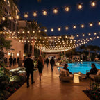 RTTY Classic 300FT Modular Professional Outdoor String Lights System with 111 G40 Bulbs (3x100FT) - Configure for Estate Borders, Multi-Area Event Sites, Commercial Corridors & Permanent Installations