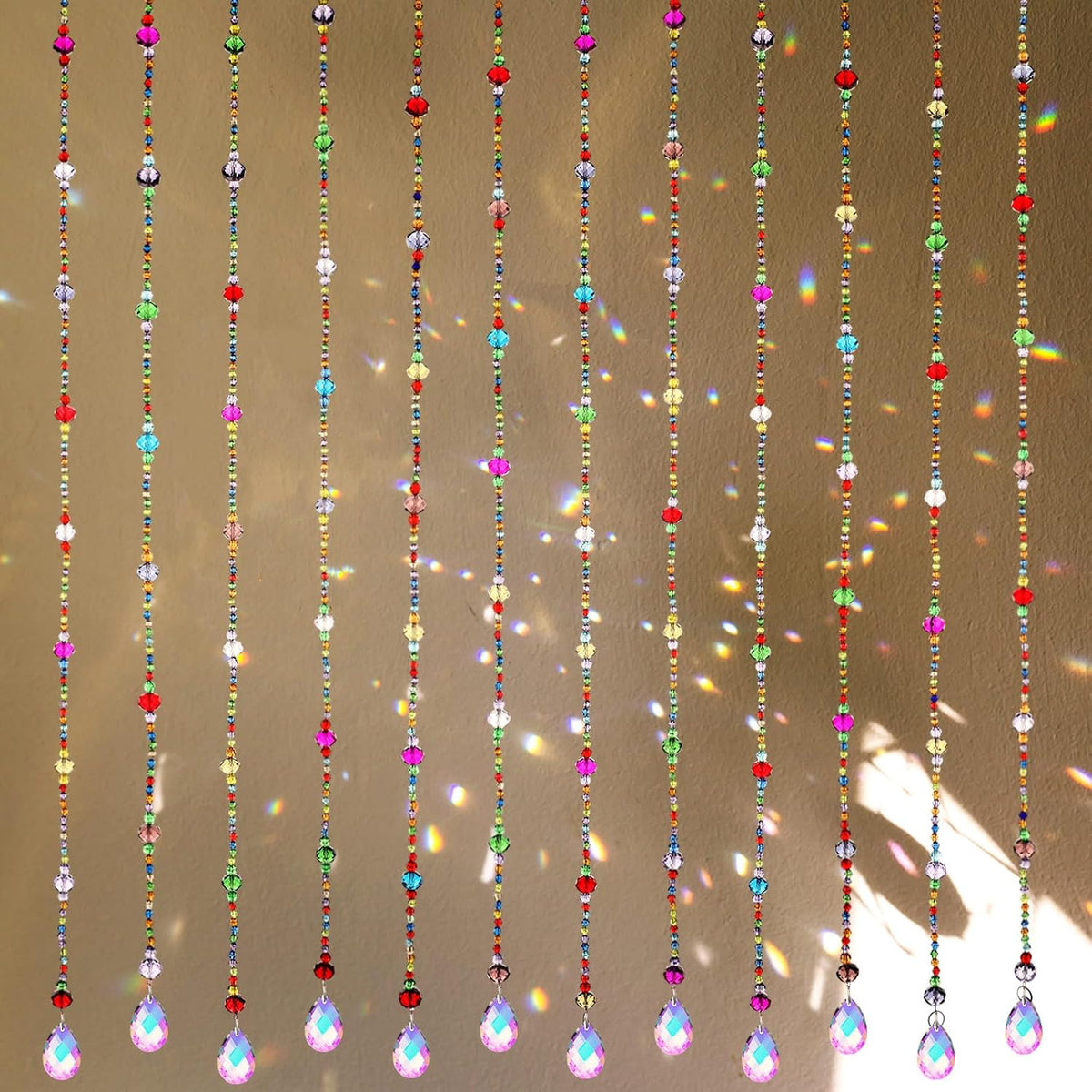 suncalla 12 pcs crystal suncatcher for window, classic, main product view