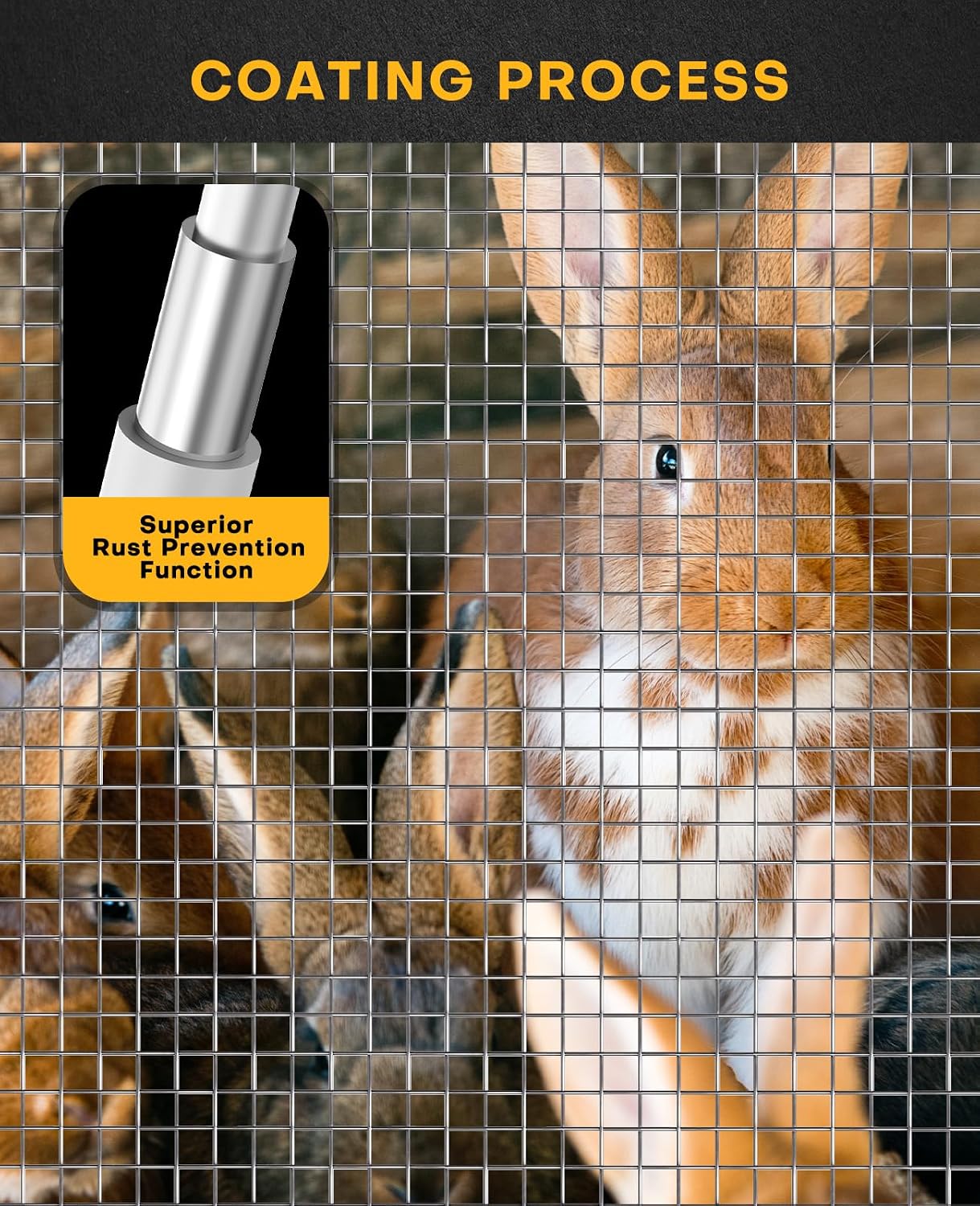 19 Gauge Hardware Cloth, 1/2 inch 48inch×100ft Chicken Wire Fence | Hot-dip Galvanized Welded Cage Wire Mesh Roll Supports Poultry Netting Cage Fence Poultry Animal Netting Cage Screen