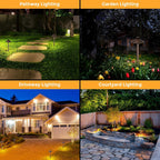 Solid Brass Low Voltage Landscape Pathway Lights (6.7'' Shade, 21.9'' Tall), 12V AC/DC Heavy Duty LED Path Lights Outdoor Wired, Antique Bronze Walkway Lights Without G4 Bulb, 4 Pack