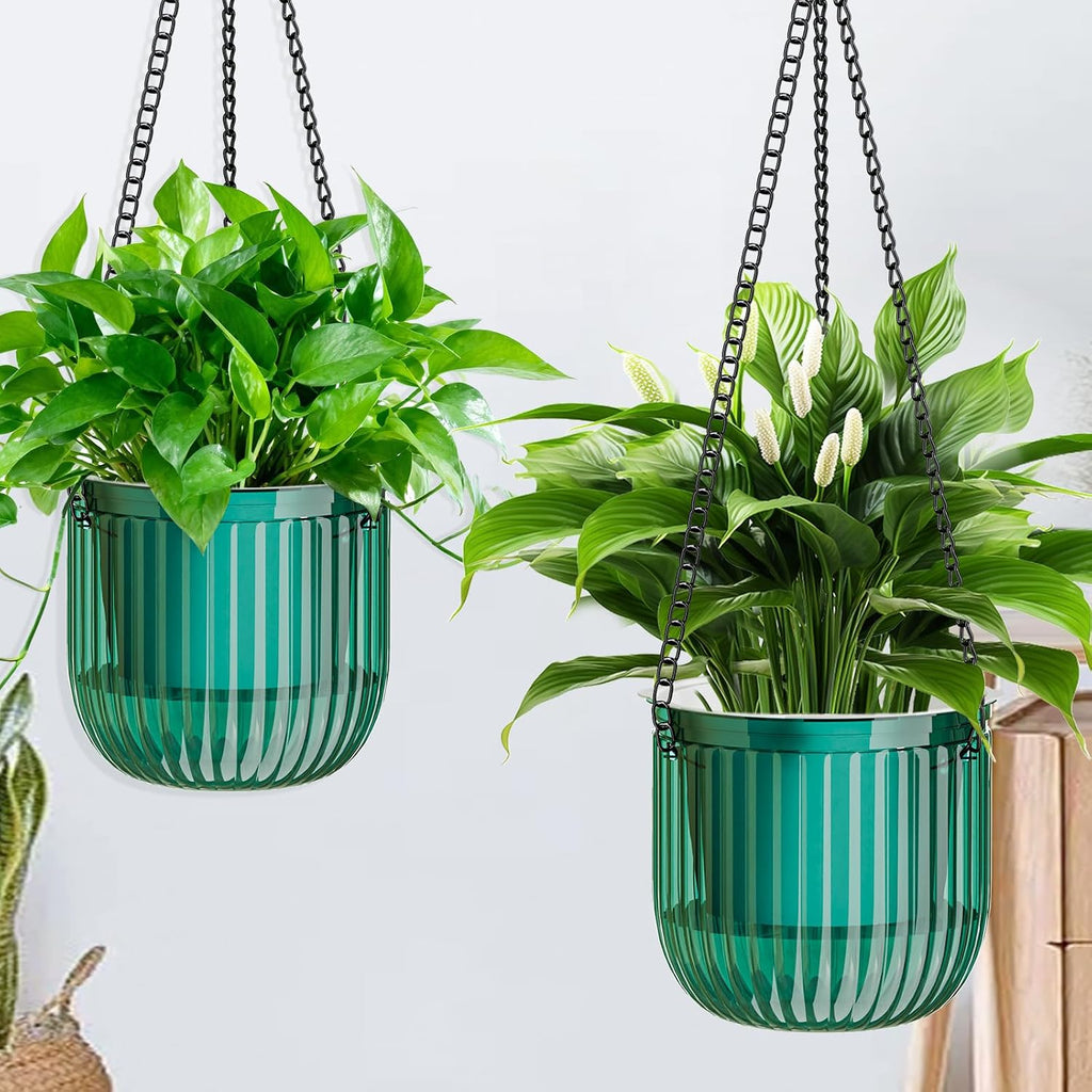 halatool 2 pack 8.3 inch self-watering hanging planters, main product view