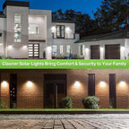 CLAONER Solar Lights Outdoor [𝟖 𝐏𝐚𝐜𝐤/126 LED], Wireless Motion Sensor Lights, IP65 Waterproof Security Lights 3 Modes, 270° Lighting Angle, Ultra-Bright Wall Lights for Deck Patio Fence Garage