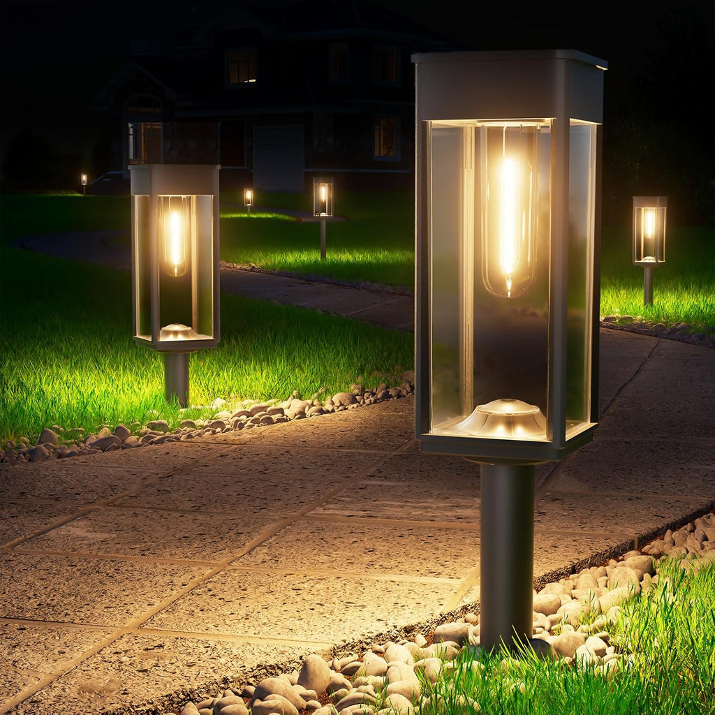 BITPOTT Solar Pathway Lights Outdoor, Bright Solar Lights for Outside Waterproof IP65,12 Pack Auto On/Off Garden Lights Solar Powered Landscape Lights for Yard Walkway Driveway Lawn