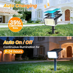 Fabrito Solar Spot Lights Outdoor 8 Pack, [108Leds, 4 Modes] Auto On/Off Spotlights, IP67 Waterproof Landscape Lights for Tree, Yard, Patio, Pool, Pathway, Driveway, Cool White