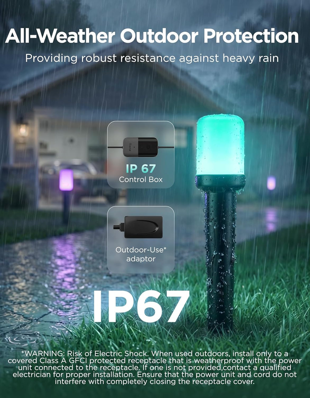 Govee Outdoor Cylinder Pathway Lights, 8 Pack, 425 Lumens, IP67 Waterproof | 60+ Preset Scene Modes, Outdoor Decor for Path, Patio, Garden, Lawn, Compatible with Alexa, Google Assistant, Matter