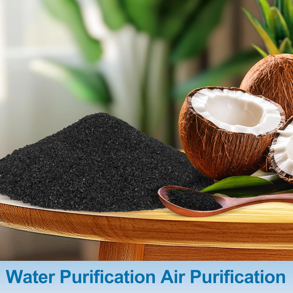 6.6 lbs coconut hull granular activated carbon for, side view