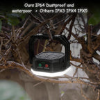 2000LM Battery Powered LED Camping Lantern, Waterproof Tent Light with 4 Light Modes, Camping Essentials, Portable Lantern Flashlight for Camping, Emergency Light, Power Outages (Black, 2set)