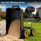 cammoo 10-in no-flat tires 900lb garden dump cart on a desk or shelf