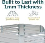 Sunnydaze 11.75" H Raised Metal Garden Bed - Galvanized Raised Garden Bed Outdoor for Vegetables and Flowers - Silver - Hexagon