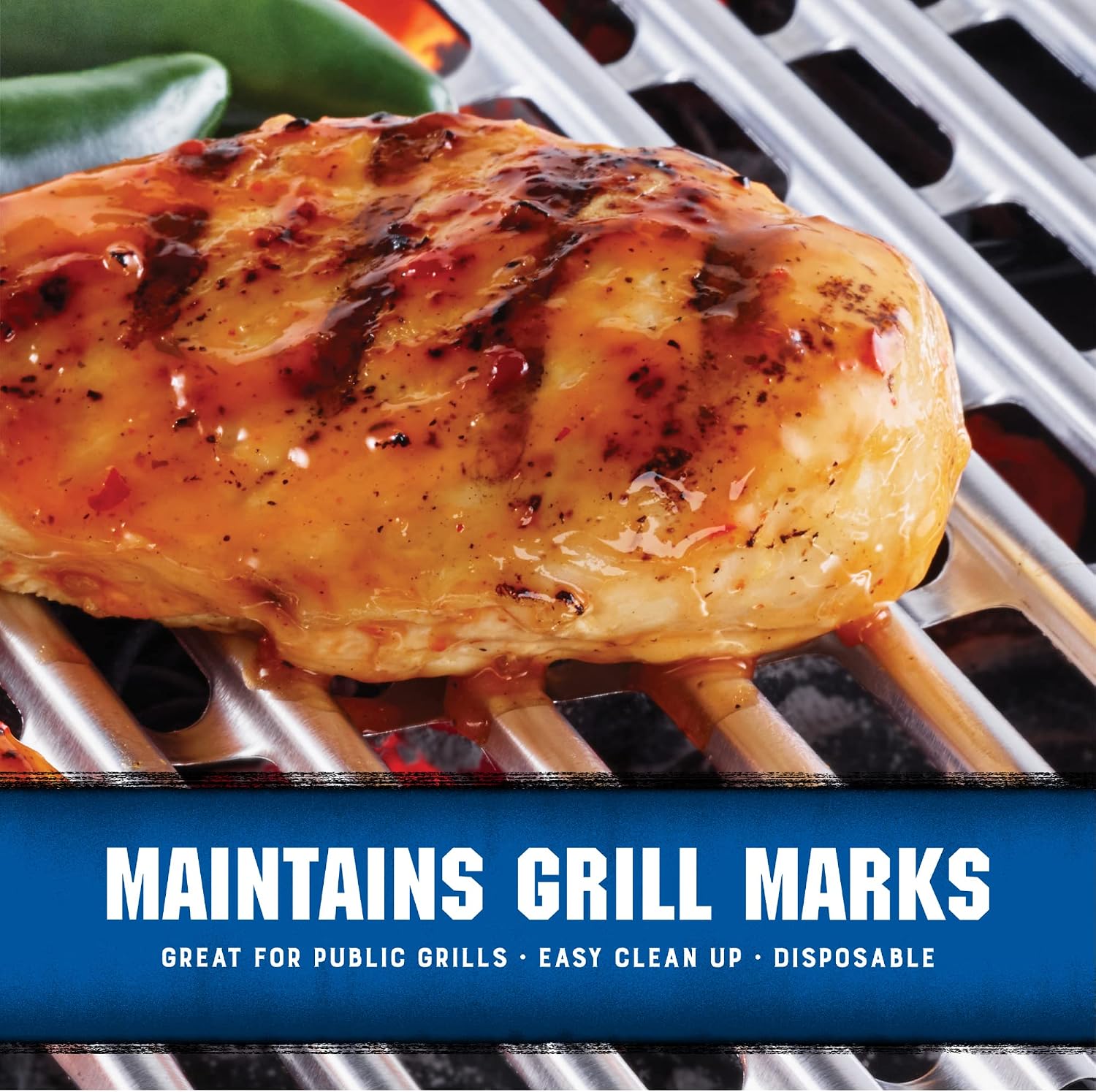 Kingsford Heavy Duty Disposable Grill Liners, 16 x 11.75 Inch, 14 Count | Aluminum foil design, prevents food and sauce from falling through grates, for outdoor BBQ grills daily