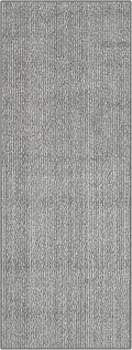 20 ft Extra Long Grey Hallway Runner Rug – Non-Slip, Washable, Dog-Friendly Carpet with Durable Rubber Backing – Modern Subtle Striped – Custom Size