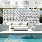 Outdoor Privacy Screen,72" H×47" W Metal Privacy Screen, Freestanding Privacy Fence Panels for Patio