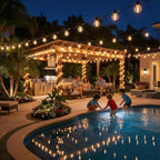 RTTY Classic Series 150FT Outdoor String Lights Pro Set with 58 G40 Bulbs - The Starter System for House Outline Lighting, Full Pergola or Pool Coverage, and Restaurant to Hotel Terrace Ambiance