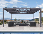 purple leaf louvered pergola 13' x 15' outdoor, main product view