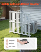 VEVOR 48" W x 48" H Vinyl Fence Panels, Air Conditioner Fence, Outdoor Privacy Screens for Trash Can, Pool Equipment Enclosure, Privacy Screen Kit Strip Panels (2 Panels)