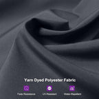 PURPLE LEAF 9'×11.5' Cantilever Patio Umbrella with Base Rectangle Offset Outdoor Umbrella Cover with Zipper for Garden Deck Pool Grey