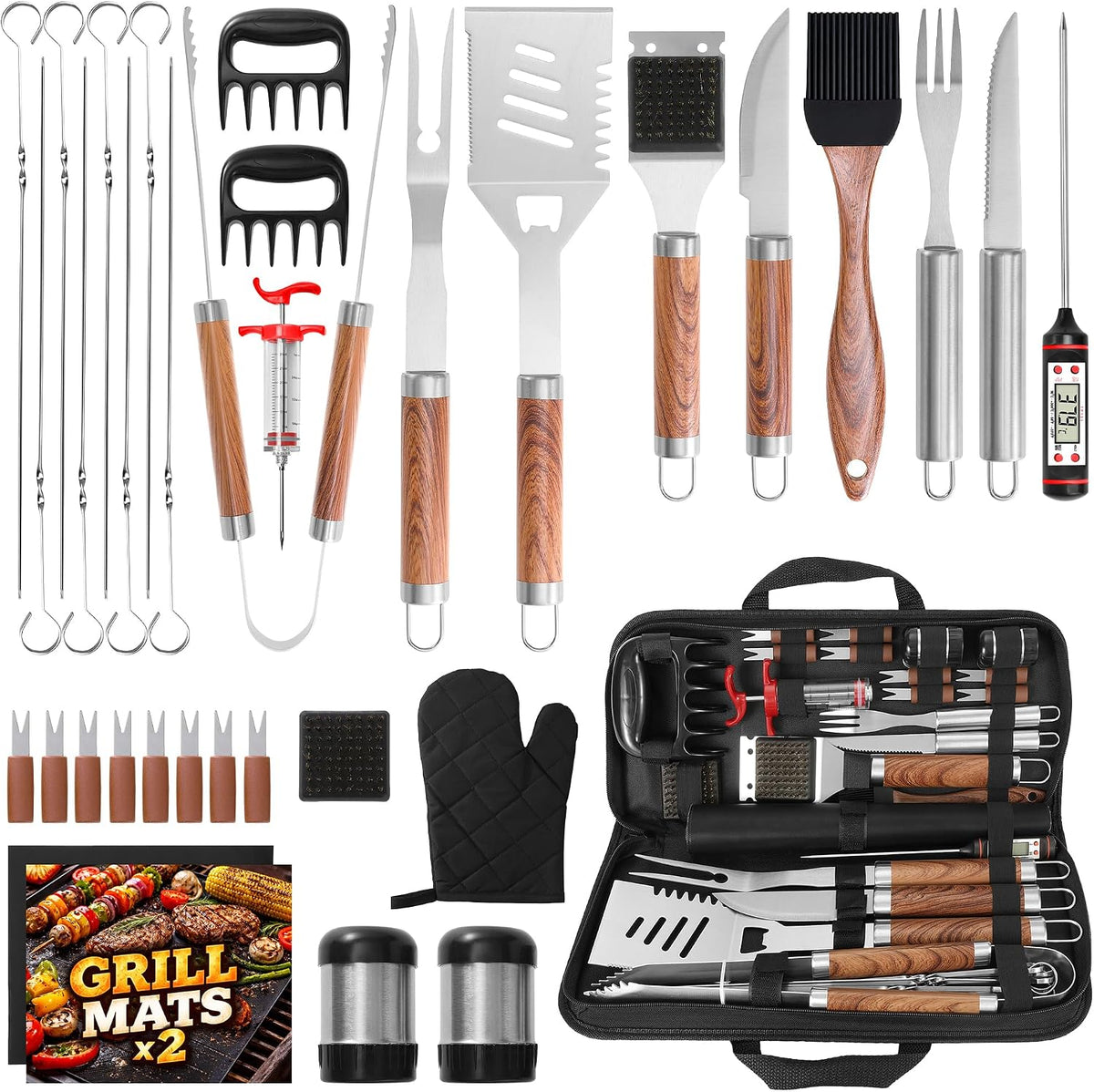 kaluns 35pc bbq grill tools set – heavy, main product view