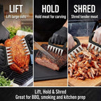 Meat Claws for Shredding, Bear Claws Meat Shredder, Stainless Steel Meat Shredder Claws for Pulled Pork, Chicken, Brisket, Turkey and Roasts, BBQ Smoker Grill Accessories, 2 Pack