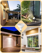 EDISHINE Flood Light Bulbs, PAR38 LED Outdoor Flood Light Bulbs, 120W Equivalent Dimmable Waterproof for Patio Yard Porch Driveway Garage, 3000K Warm Light 18W 1800LM E26 Base, 4 Pack, ETL Listed
