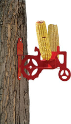 Stokes Select Tractor Cob Squirrel Feeder, Red, 2 Corn Cob Capacity