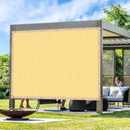 Artpuch Outdoor Pergola Shade Cover 16x17 FT Sun Shade Cloth with Grommets Sand 90% UV Protection Canopy Patio Privacy Screen (Customized Available)