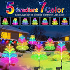 Solar Garden Lights Waterproof 3 Pack 7 Color Changing Outdoor Decorative Rainbow Jellyfish Lights for Outside Yard Pathway Garden Decor Patio Lawn Gifts for Mother's Women