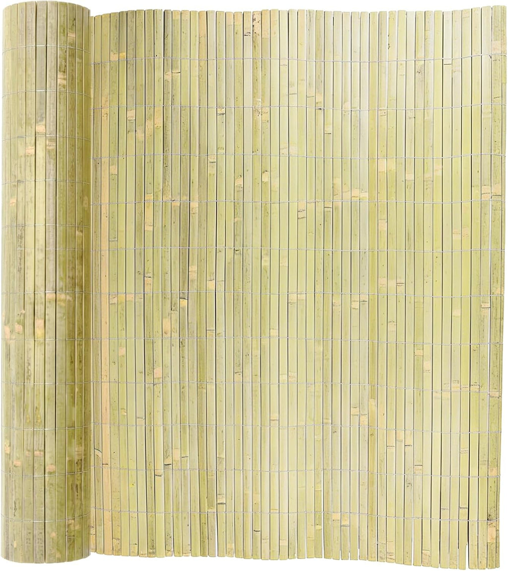 jollybower 4ft x 13ft natural bamboo slat fence, main product view