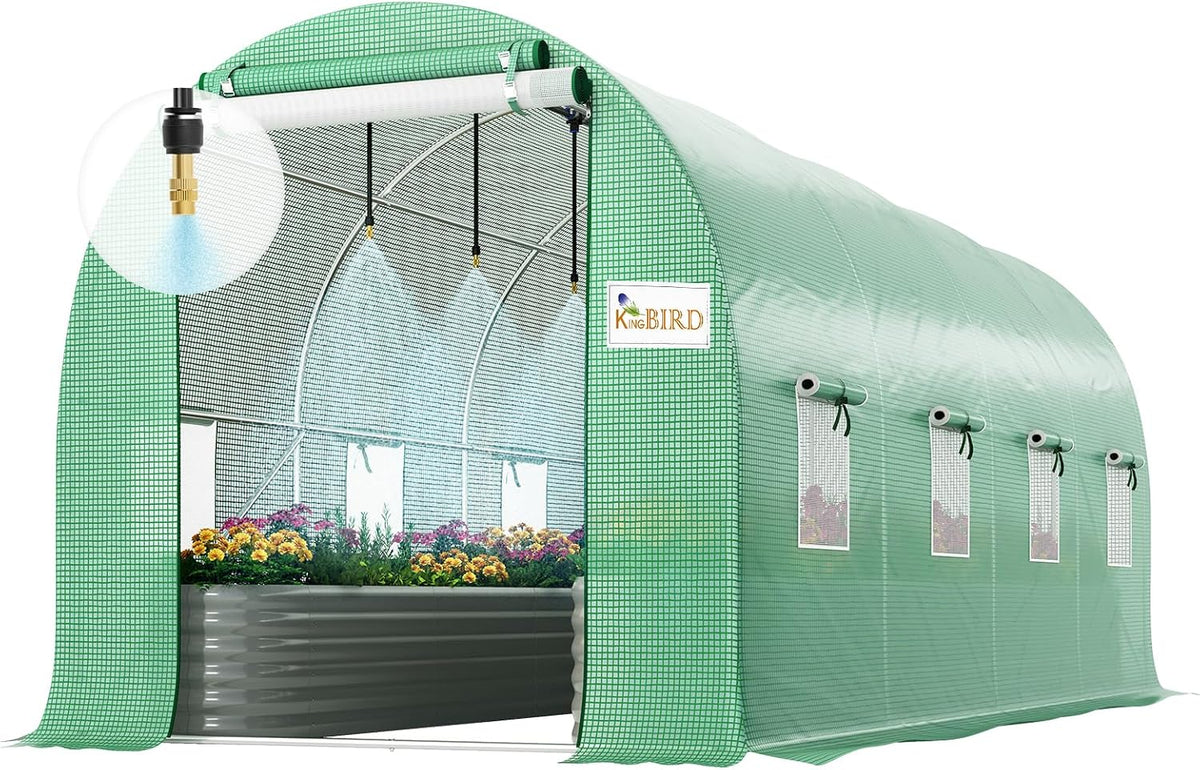 king bird premium 15x7x7 ft greenhouse for outdoors, main product view