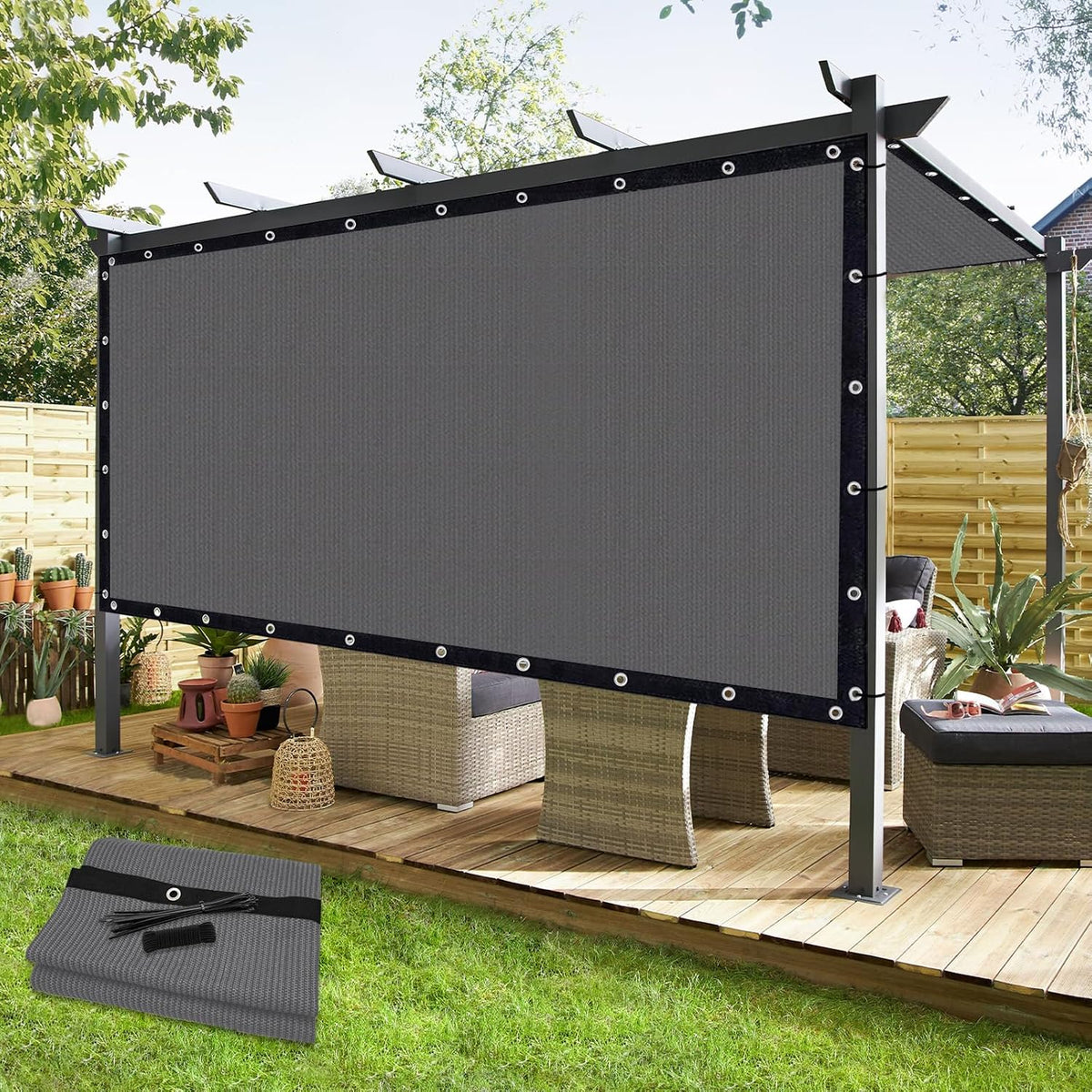 kanagawa pergola shade cloth 10'x16' customized outdoor sun, main product view