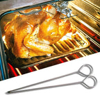 15 Pcs Turkey Lacers for Trussing Turkey, Wraps Turkey Lacers, Metal Skewers 5.8 Inch, Multi-Use Chicken and Turkey Wraps