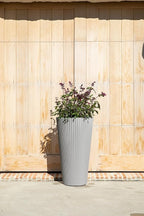 Veradek Demi Series Tall Planter for Porch, Patio, Backyard | Durable Plastic-Concrete Material | Modern Décor for Tall Plants, Grasses