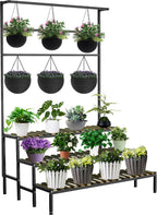 large plant stand, indoor outdoor, hanging with bar, main product view