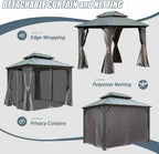 domi 8x10 outdoor hardtop gazebo, metal gazebo for, package contents