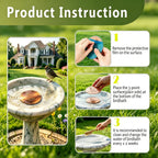 Bird Bath Copper Disk, 99.9% Pure Copper Disc to Keep Water Clean, Physical Safe Water Purification for Garden Birdbaths, Universal Fit for Concrete, Glass & Ceramic Bowls, All-Season Cleaner