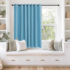 NICETOWN Blackout Curtains 63 inches Long for Living Room Bedroom, Grommet Thermal Insulated Room Divider Drape Window Treatment for Sliding Patio Door, W100 x L63, 1 Panel, Teal Blue