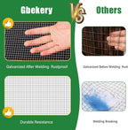 Gbekery Hardware Cloth 1/2 inch 16in x 25ft 19 Gauge, Hot-dip Galvanized After Welding Chicken Wire Mesh Roll Garden Plant Welded Metal Wire Fencing Roll, Rabbit Cages Snake Fence
