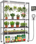 hikole indoor greenhouse with grow light, 4 tier, main product view