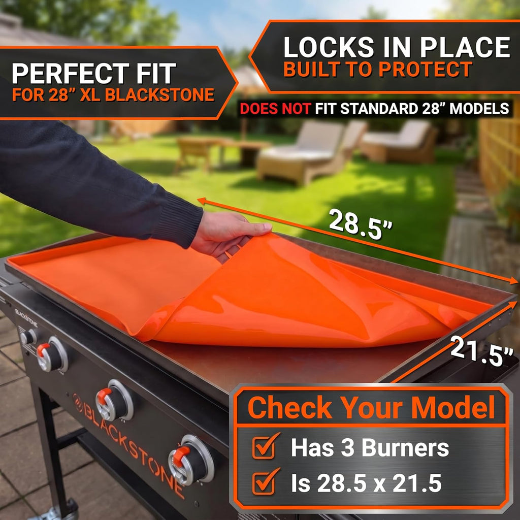 28" XL Premium Silicone Griddle Mat for Blackstone 28 Inch XL Grill, Heavy Duty Food Grade Silicone Griddle Cover, Keep Your Grill Clean and Rust-Free All Year Long