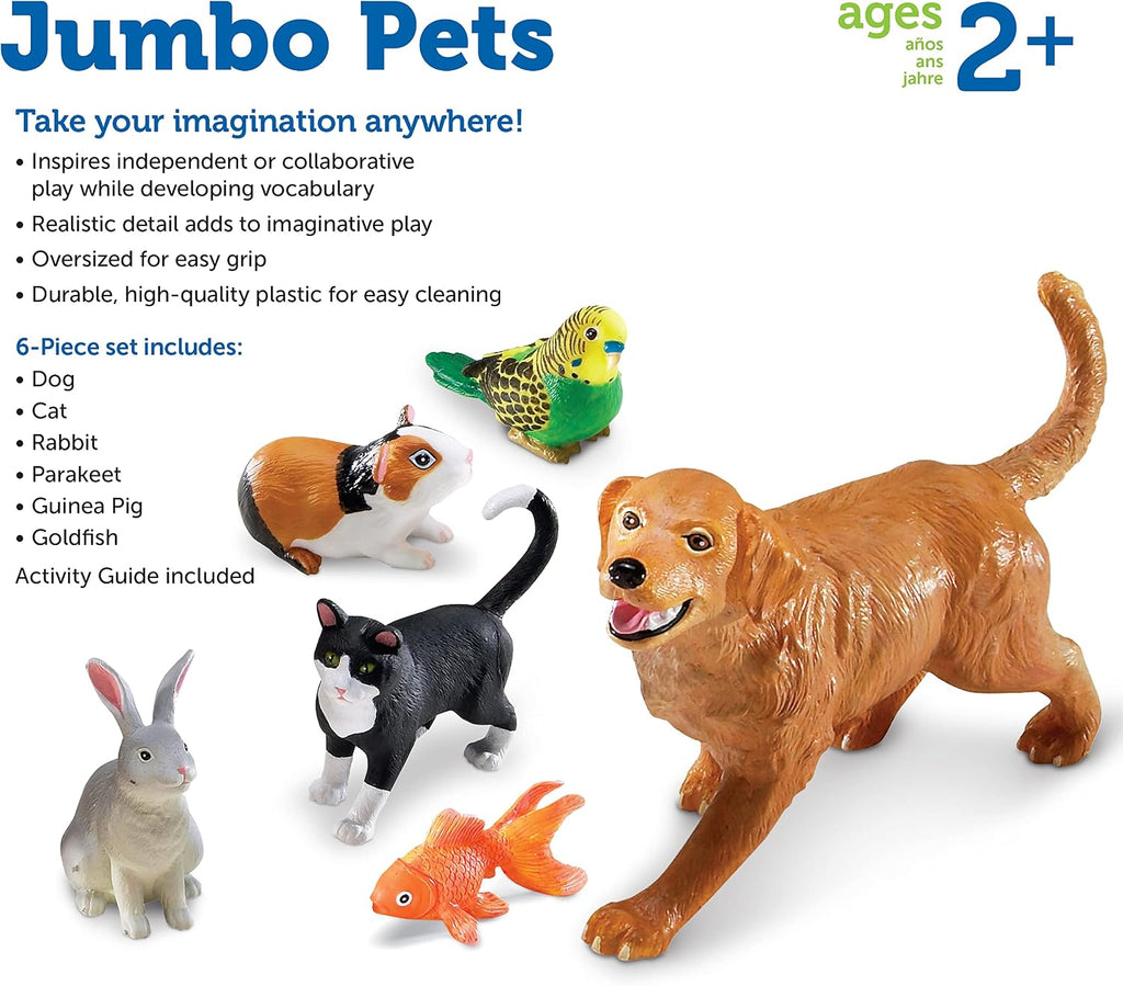 learning resources jumbo domestic pets, package contents